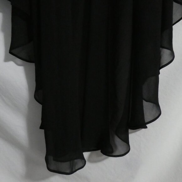 DEX | medium | Black Asymmetrical Skirt Ruffled Bottom | Stretch Waistband | NWT - Picture 14 of 16